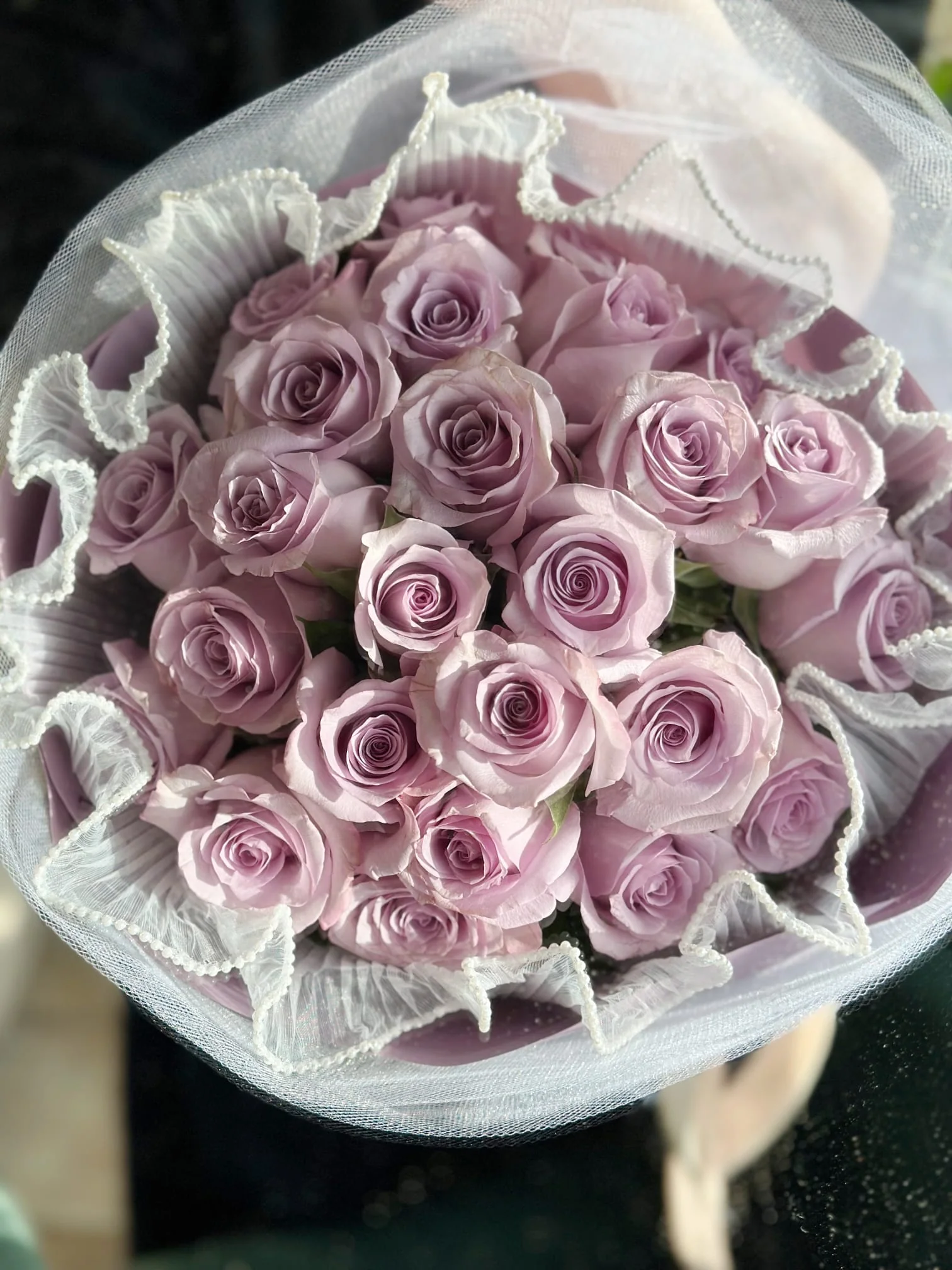 Lavender Rose Round Bouquet - Image 3