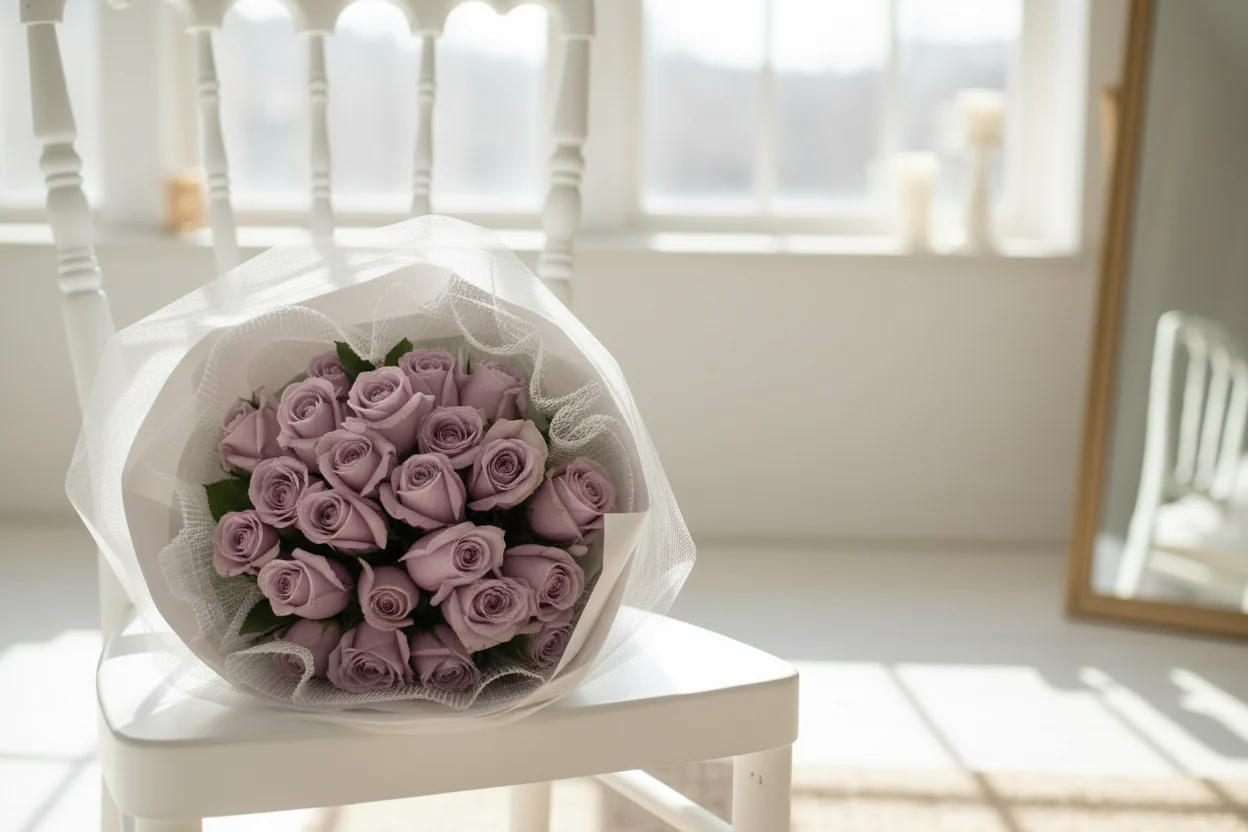 Lavender Rose Round Bouquet - Image 6