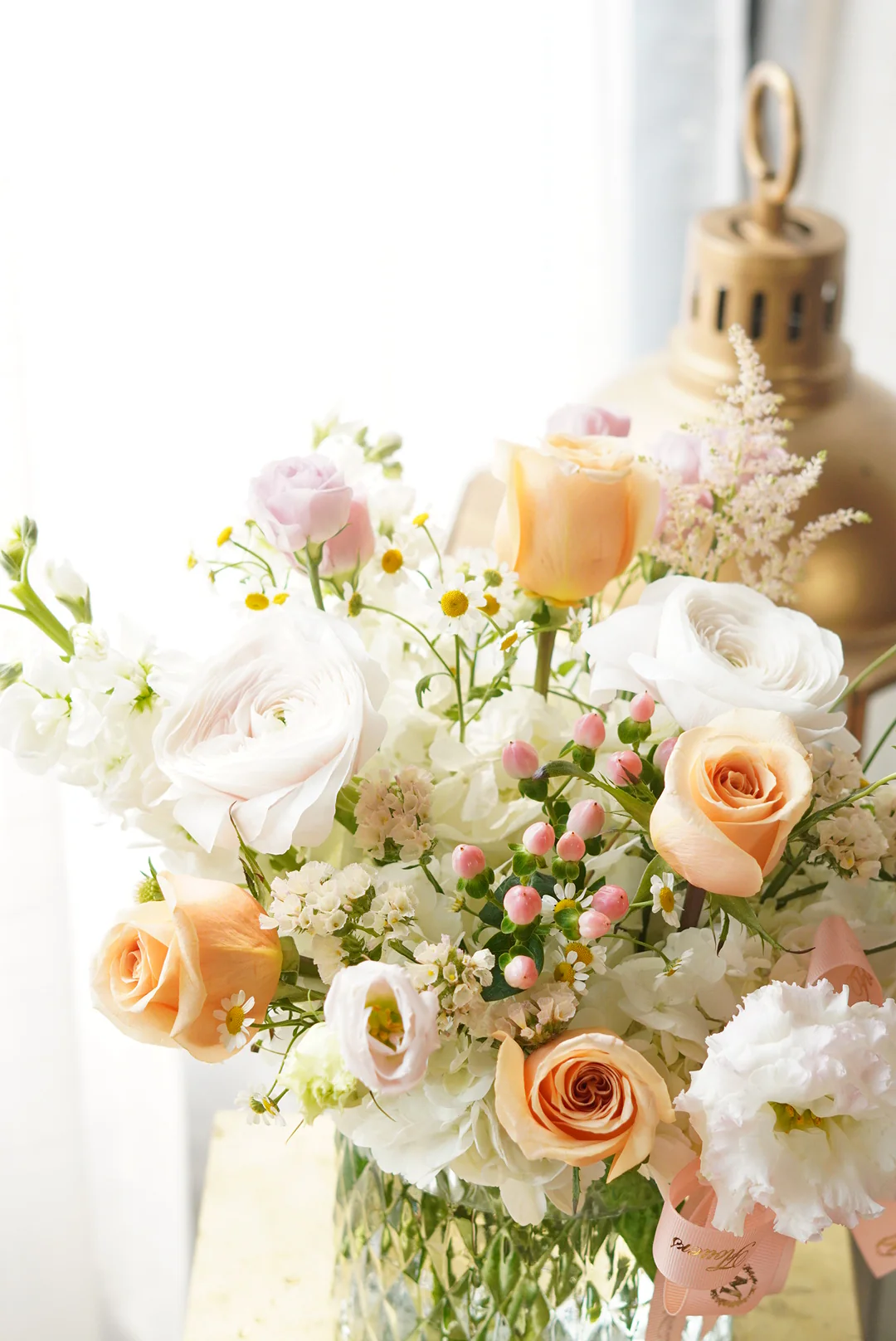 Soft Peach Arrangement - Image 3