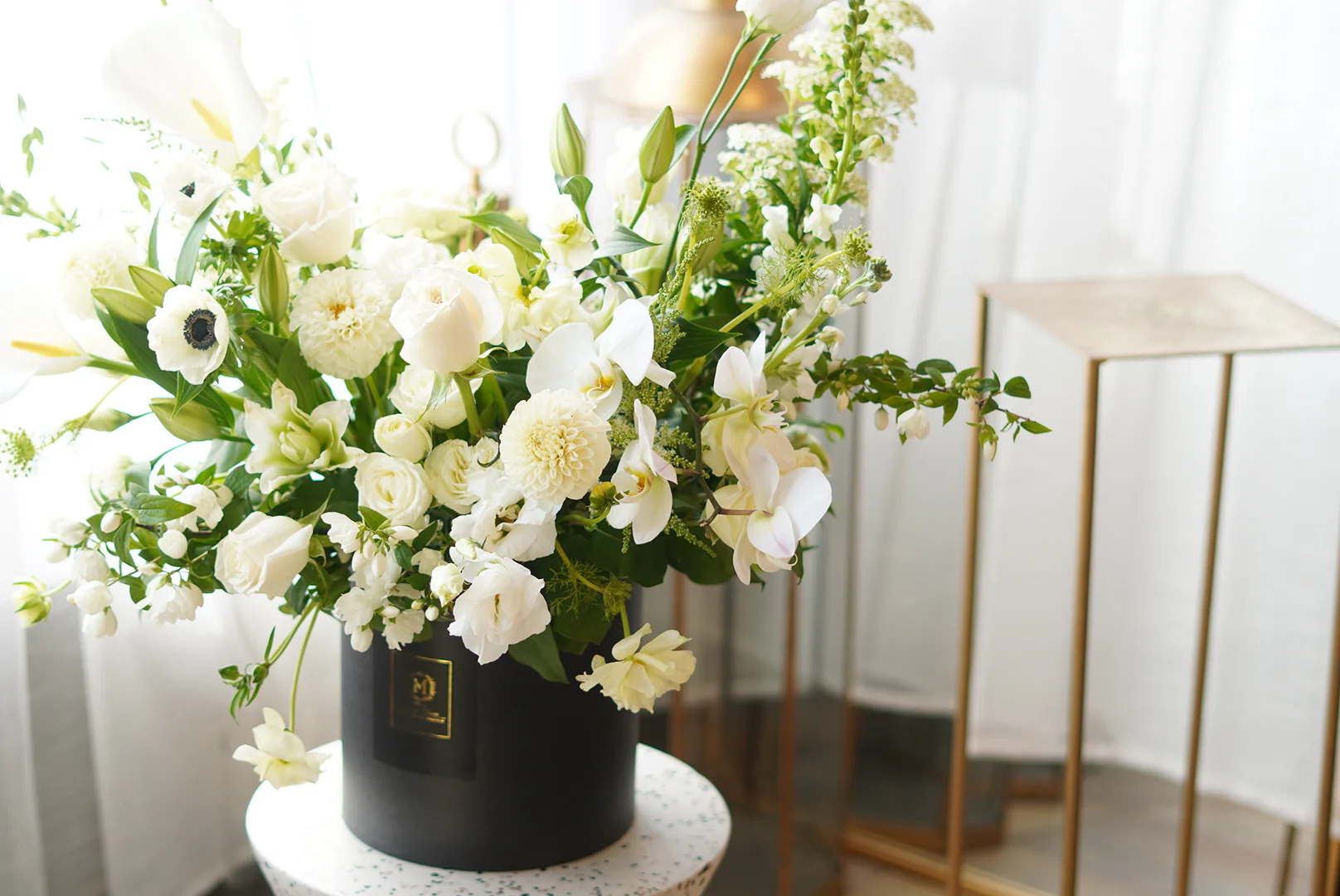 Sympathy Flowers Basket - Image 5